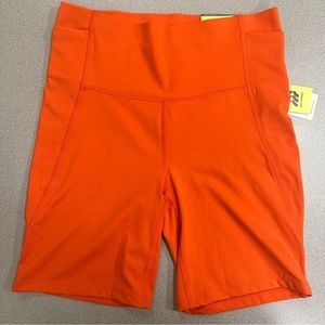 All In Motion Brush Sculpt High Rise Bike Shorts / medium / orange
